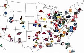 Image result for College Football Team Logo Map