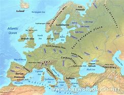 Image result for Europe Physical Map for Workl