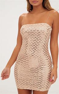 Image result for Rose Gold Sequin Bodycon Dress