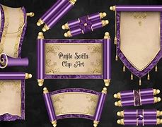 Image result for Purple Scroll Clip Art
