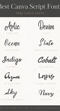 Image result for Canva Script Fonts