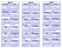 Image result for 2015 2016 2017 Calendar