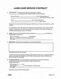 Image result for Basic Lawn Care Contract Template