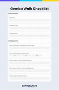 Image result for Gemba Walk Checklist Template Free