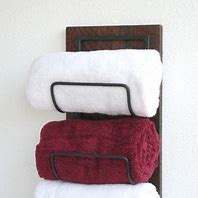 Image result for Wall Towel Rack Rolled Towels