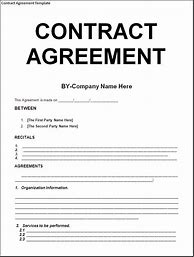 Image result for A Contract for Yourself Blank