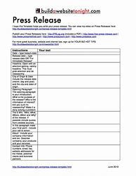 Image result for Standard Press Release Template Free