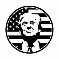 Image result for Trump Logo Black Round