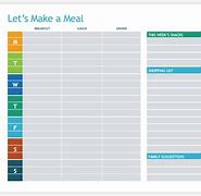 Image result for Microsoft Meal Planner Template
