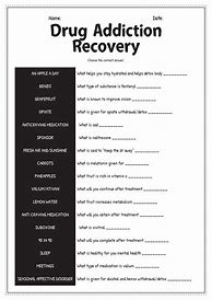 Image result for Mental Health and Addiction Worksheets
