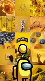 Image result for Cute Yellow Aesthetic Among Us Wallpaper