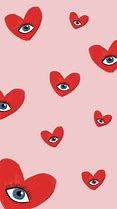 Image result for Red Heart Eye Background