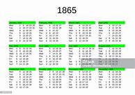 Image result for 1865 Calendar