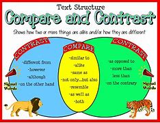Image result for Compare and Contrast Words Chart
