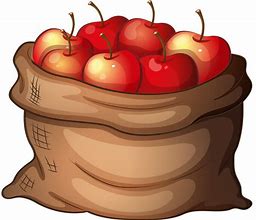 Image result for Clip Art Image of a Bag of Apple's