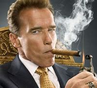 Image result for Arnold Schwarzenegger with Cigar