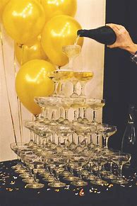 Image result for Modern Wedding Champagne Tower