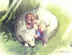 Image result for Sleeping Anime Girl with Wolf