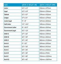 Image result for letters paper sizes