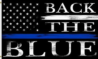 Image result for Back the Blue and Red Flag