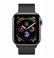 Image result for Space Black Apple Watch with Light Stainless Band