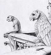 Image result for Notre Dame Gargoyles Drawing
