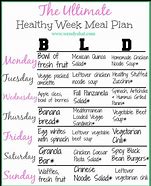 Image result for One Week Healthy Meal Plan