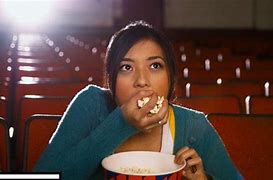 Image result for Girl Eating Popcorn Meme