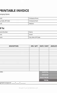 Image result for Blank Invoice Sample