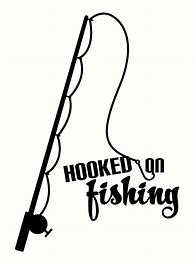 Image result for Hook and Fishing Line Black and White