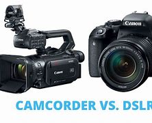Image result for Camcorder vs DSLR