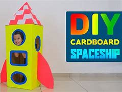 Image result for Cardboard Rocket Ship Playhouse