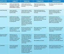 Image result for Business Entity Comparison Chart