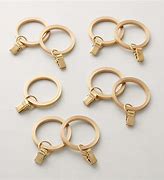 Image result for Brass Curtain Ring Clips