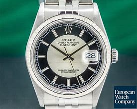 Image result for Silver Rolex Black Dial