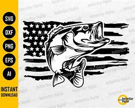 Image result for American Flag Bass Fish SVG