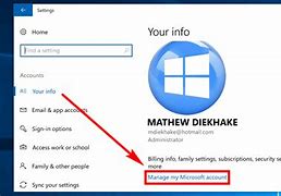 Image result for Manage Your Account Microsoft