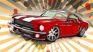 Image result for Ford Mustang Drag Racing Illustrations
