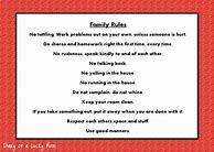 Image result for Family Rules and Consequences Chart