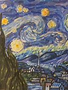 Image result for Cuadro Van Gogh Noche Estrellada