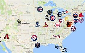 Image result for Map of Cities with MLB Teams