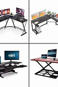 Image result for Desk with Recessed Monitor