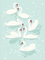 Image result for 12 Days of Christmas 7 Swans Swimming