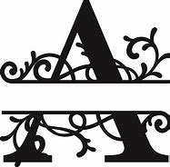 Image result for Silhouette Letter a Monogram