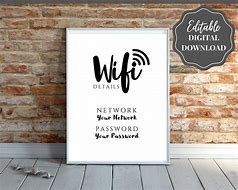 Image result for Wi-Fi Password Sign Template for April