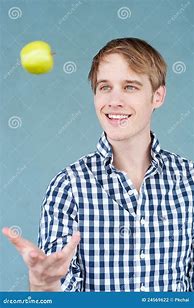 Image result for Young Man with an Apple