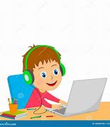 Image result for Child On Computer Cartoon