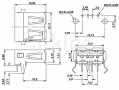 Image result for Double USB Type a Female Dimensions