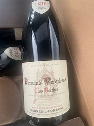 Image result for P Dubreuil Fontaine Pernand Vergelesses Clos Berthet