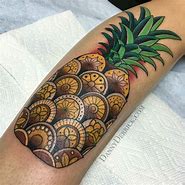 Image result for Pineapple Tiki Head Tattoo